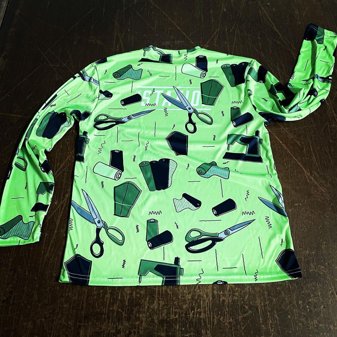 Eye-catching sublimated design on a long sleeve shirt