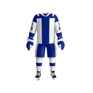 Vibrant-colored sublimation ice hockey uniform