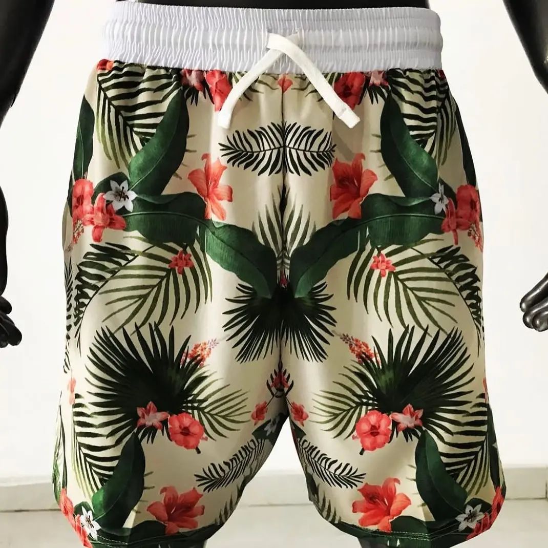 Women's fashion sublimation shorts with floral pattern