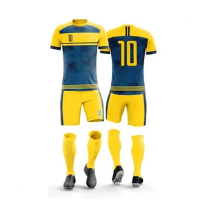 Sublimation soccer uniform set with matching socks