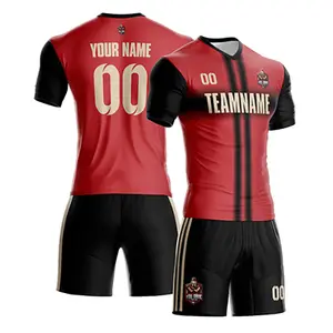 Custom sublimated soccer uniform with player name and number