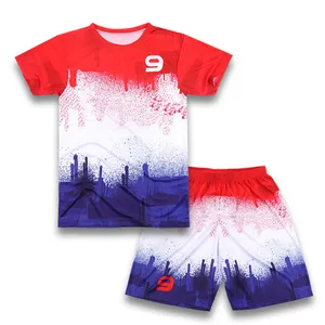 Youth size sublimation soccer uniform for young players